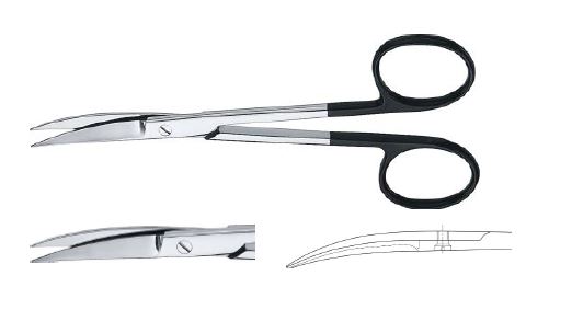 Стандартні супергострі ножиці вигнуті гострі/гострі 120 мм